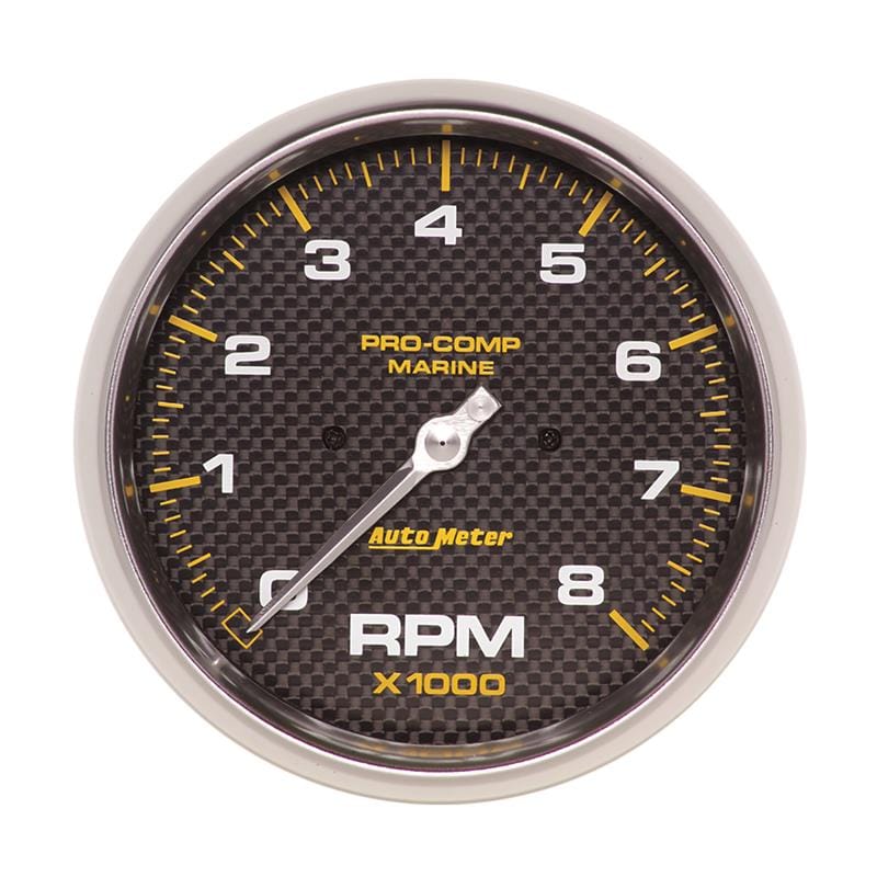 AutoMeter — AutoMeter Marine Carbon Fiber 5in In-Dash Tachometer 0-8000 RPM
GA 5" TACH 8KRPM MCF
