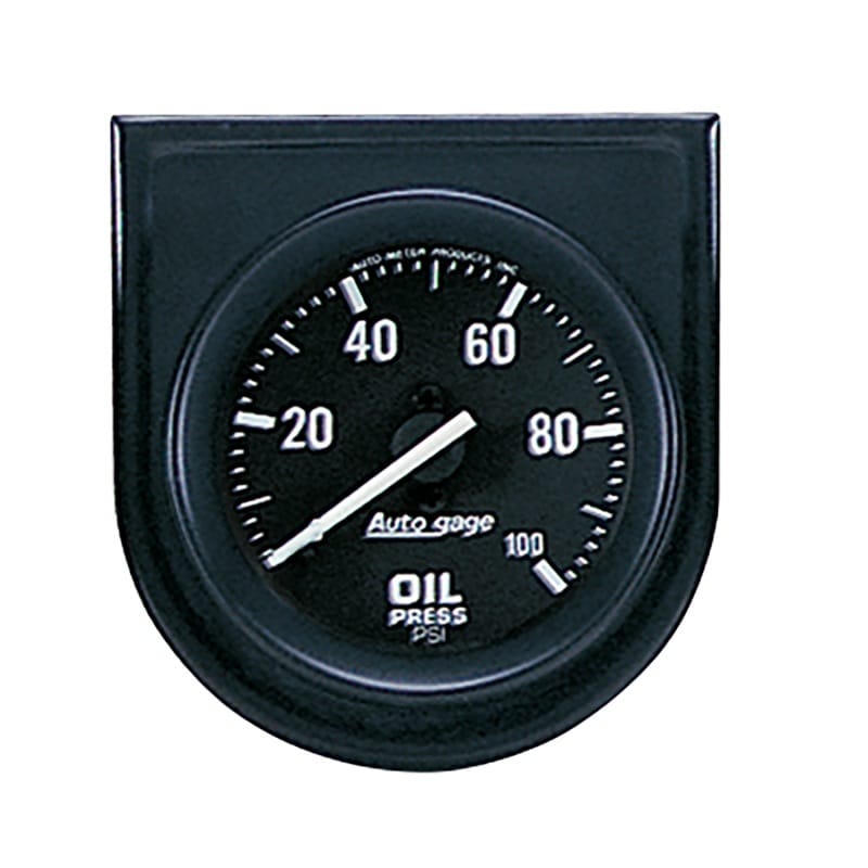 AutoMeter — Autometer AutoGage Gauge Console 100psi Oil Pressure Gauge - Black Dial/Black Bezel
GA 2" OILP PANEL BK