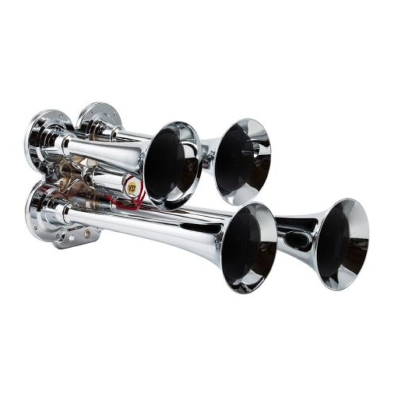 Kleinn Air Horns — Kleinn Chrome Quad Horn/ 12.5In/10In/7.5In/6In - Chrome-Plated Zinc Alloy
Compact Quad Horn