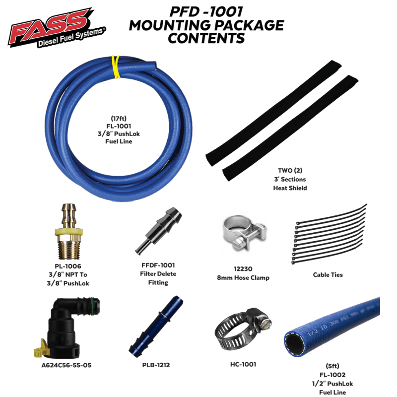 FASS Fuel Systems — FASS 11-19 Ford Powerstroke Filter Delete Kit PFD-1001