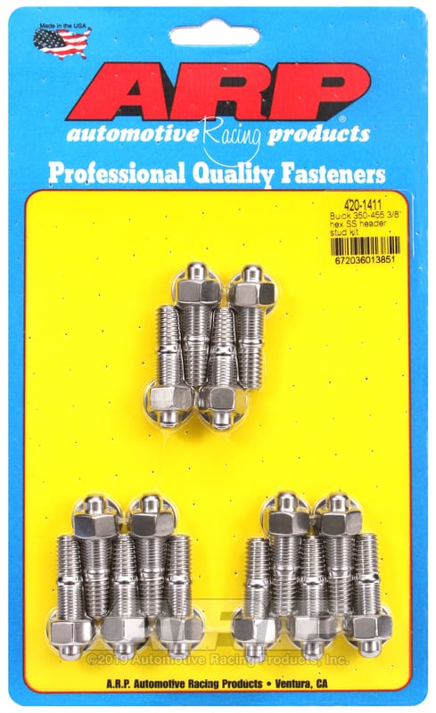 ARP — ARP Buick 350-455 3/8in SS hex header stud kit