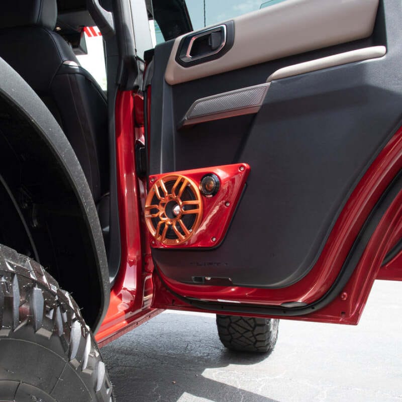 DS18 — DS18 21-25 Bronco Back Door Pnls Fits Most 2x 6.5in Speakers 2x 2.3in Cut Out Twtrs Speaker Not Incl