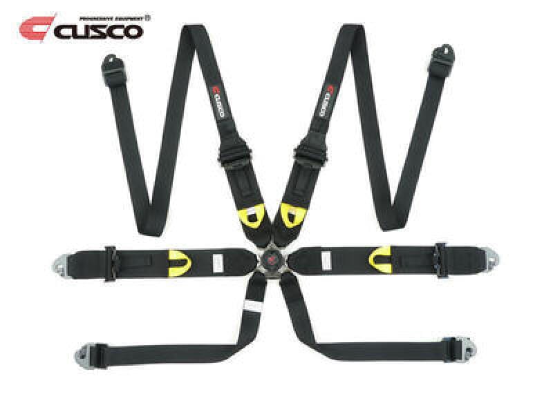 Cusco — Cusco Universal 6 Point 3in Shoulder 3in Lap (HANS) w/Eyebolts (7/16-20UNF) FIA Racing Harness- BLK