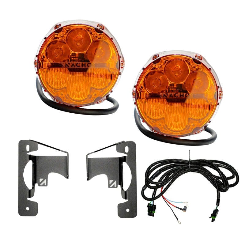 Nacho Offroad Technology — Nacho Lighting Jeep JL/JT SAE Combo Amber Plug N Play Fog Light Kit (3pc Bumper Kit)