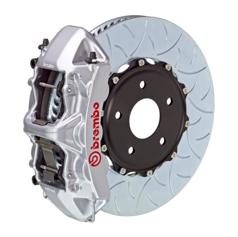 Brembo — Brembo 05-09 Corvette Z51/06-09 XLR-V Fr GT BBK 6 Piston Cast 350x34 2pc Rotor Slotted Type3-Silver