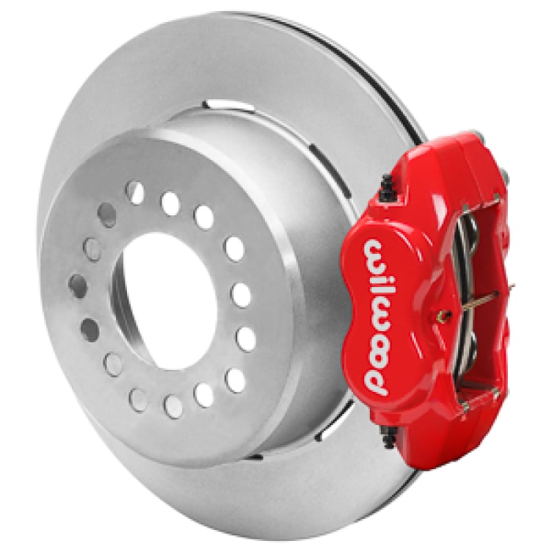 Wilwood — Wilwood Chevy Monte Carlo Forged 4 Piston DynaPro Red Caliper HP32 VV Plain Rotor - 12.19x0.81