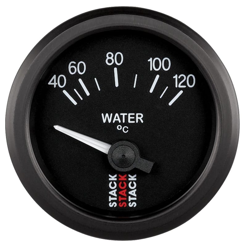 AutoMeter — Autometer 52mm Stack Instruments 40-120 Degree C Electric Water Temperature Gauge - Black
Ga WTmp Elec Bk 120C