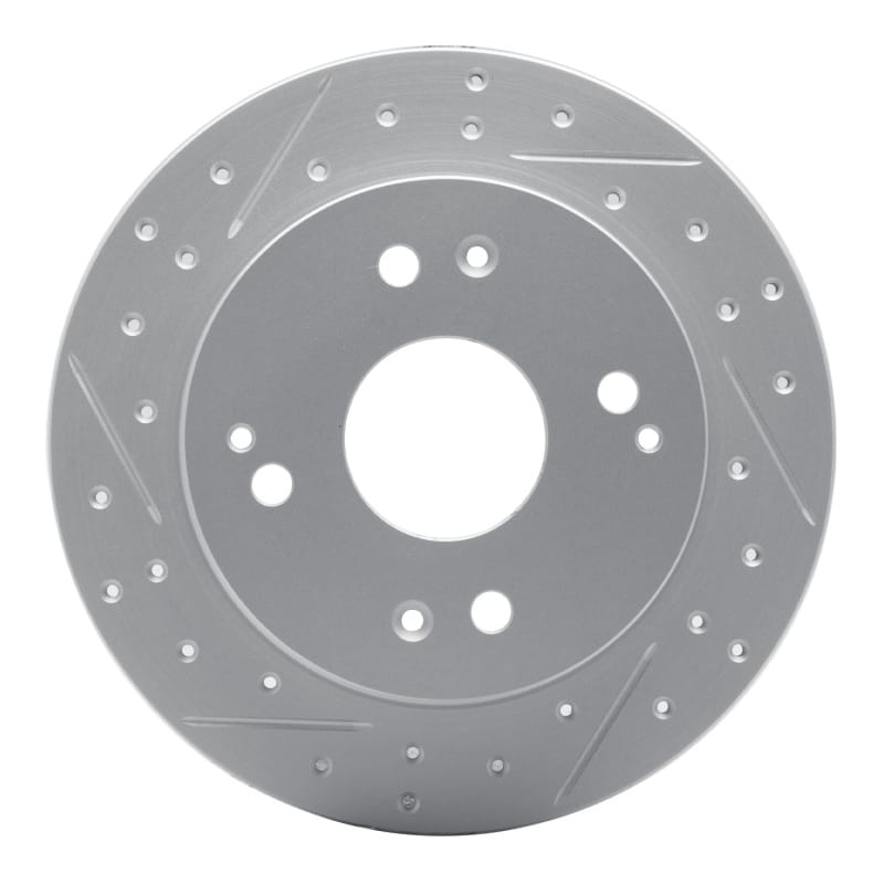 R1 Concepts — R1 92-97 Acura Cl Rear Left Drilled & Slotted Geo-Carbon Rotor