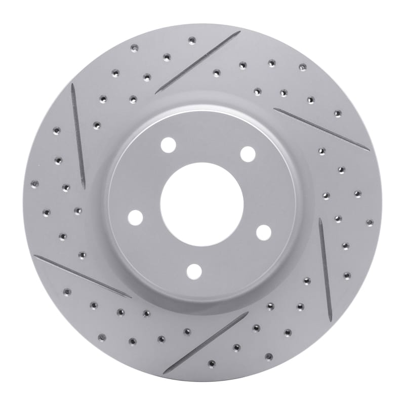 R1 Concepts — R1 98-06 Jaguar Xk8 Front Left Drilled & Slotted Geo-Carbon Rotor