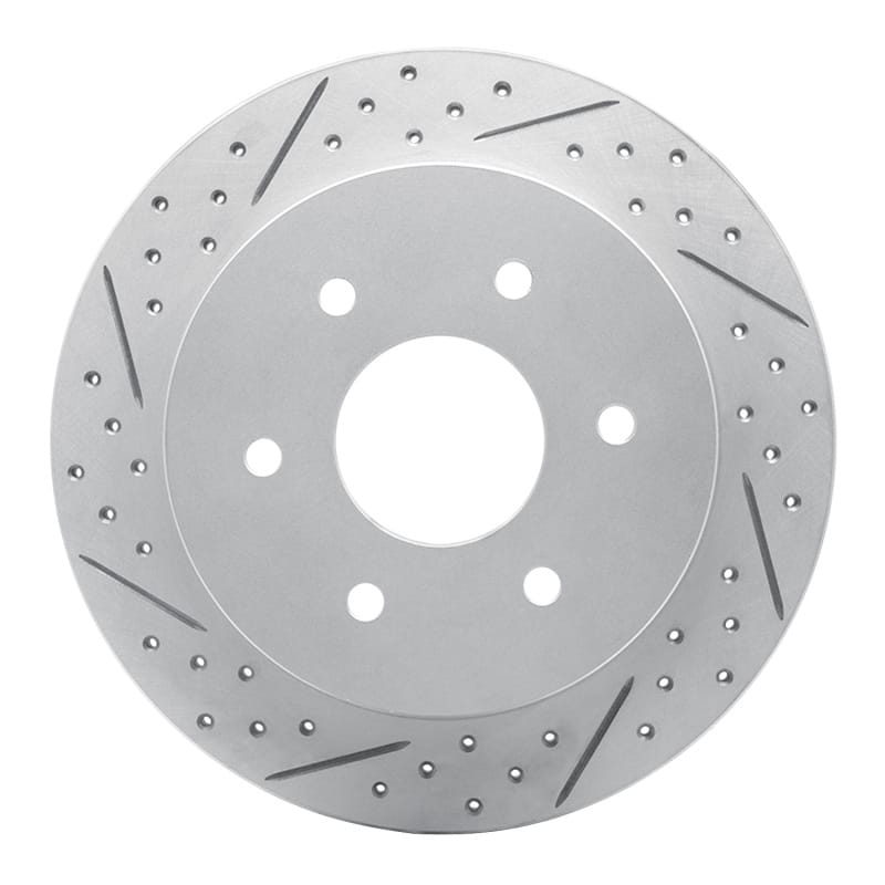 R1 Concepts — R1 04-15 Infiniti Qx56 Rear Left Drilled & Slotted Geo-Carbon Rotor