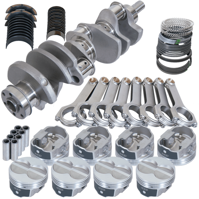 Eagle — Eagle Ford 351W 4.000in Crank 6.200in H-Beam -11cc Flat Top 4.060in Pistons Rotating Assembly
Competition Assembly