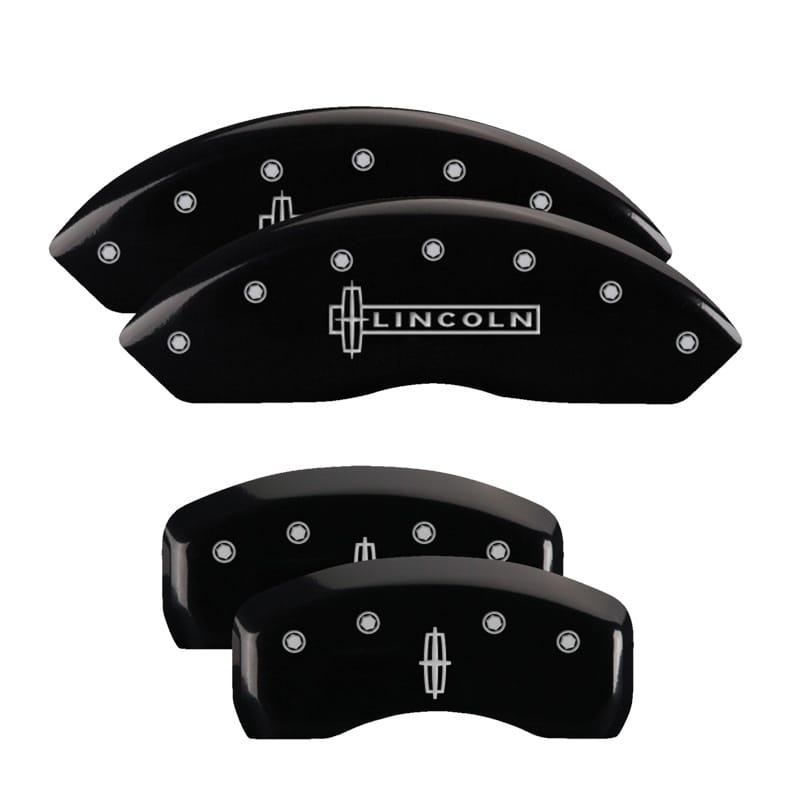 MGP — MGP 4 Caliper Covers Engraved Front Lincoln Engraved Rear Star logo Black finish silver ch
Caliper Covers