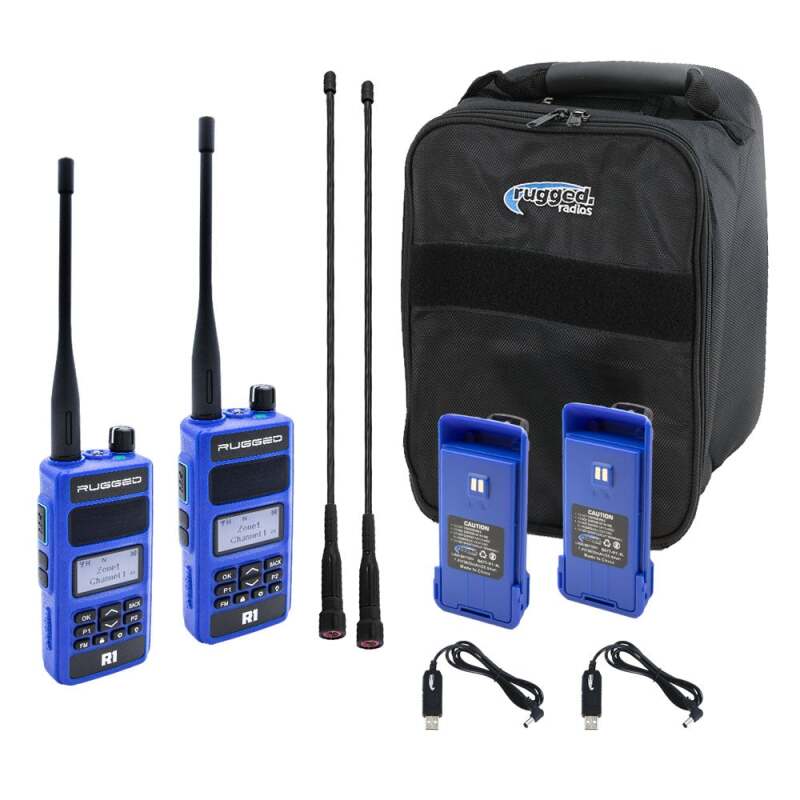 Rugged Radios — Rugged Radios R1 READY PACK - Rugged R1 - Business Band Two Way Handheld Radios - Digital and Analog