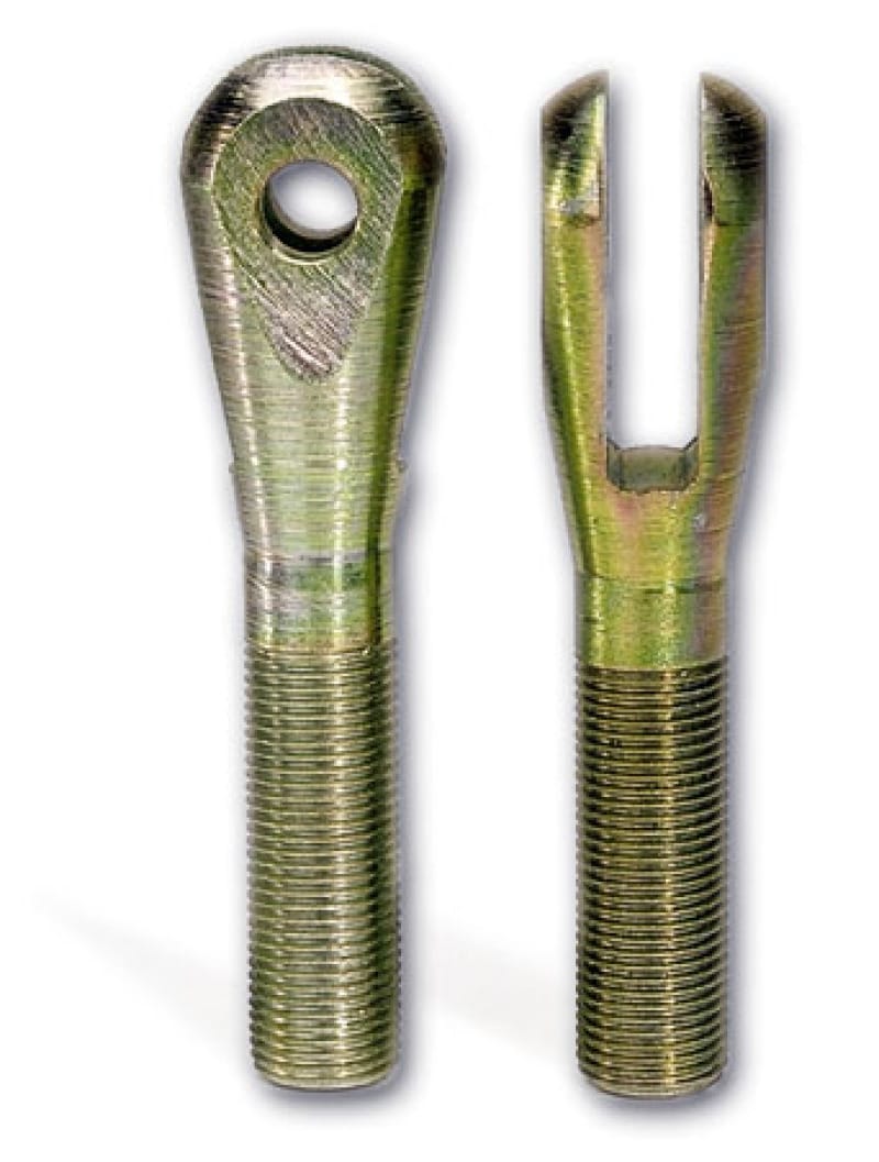 Moroso — Moroso Clevis End - 1/2in-20 Thread on Shank - Chrome Moly Steel - Gold Iridite Finish - 2 Pack