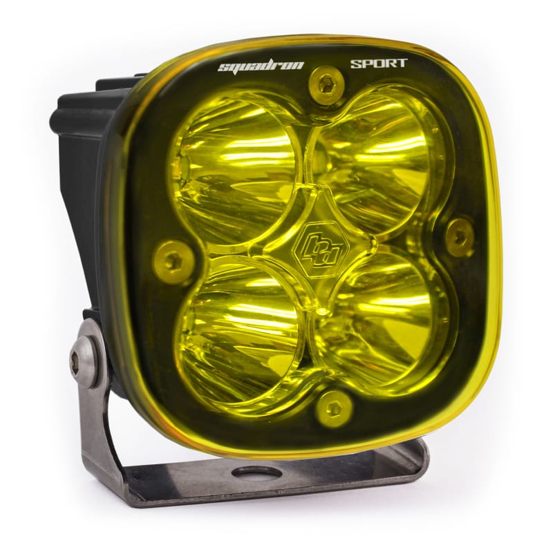 Baja Designs — Baja Designs Squadron Sport Spot Pattern Black LED Light Pod - Amber