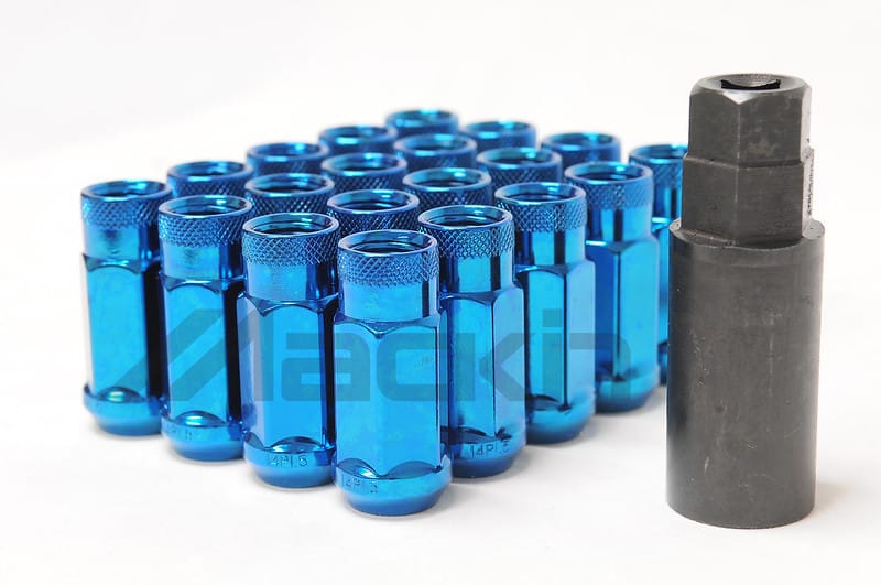 Wheel Mate — Wheel Mate Monster Open End Lug Nut Set of 20 - Blue 1/2in