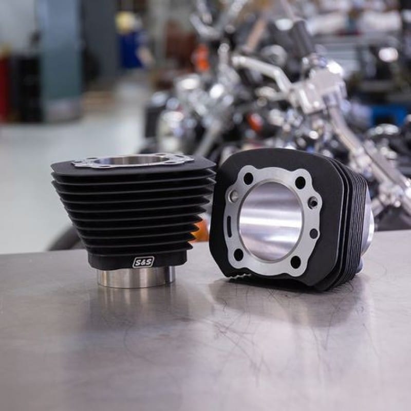 S&S Cycle — S&S Cycle 86-19 Sportster Models 3-1/2in Bore Cylinder Set - Wrinkle Black