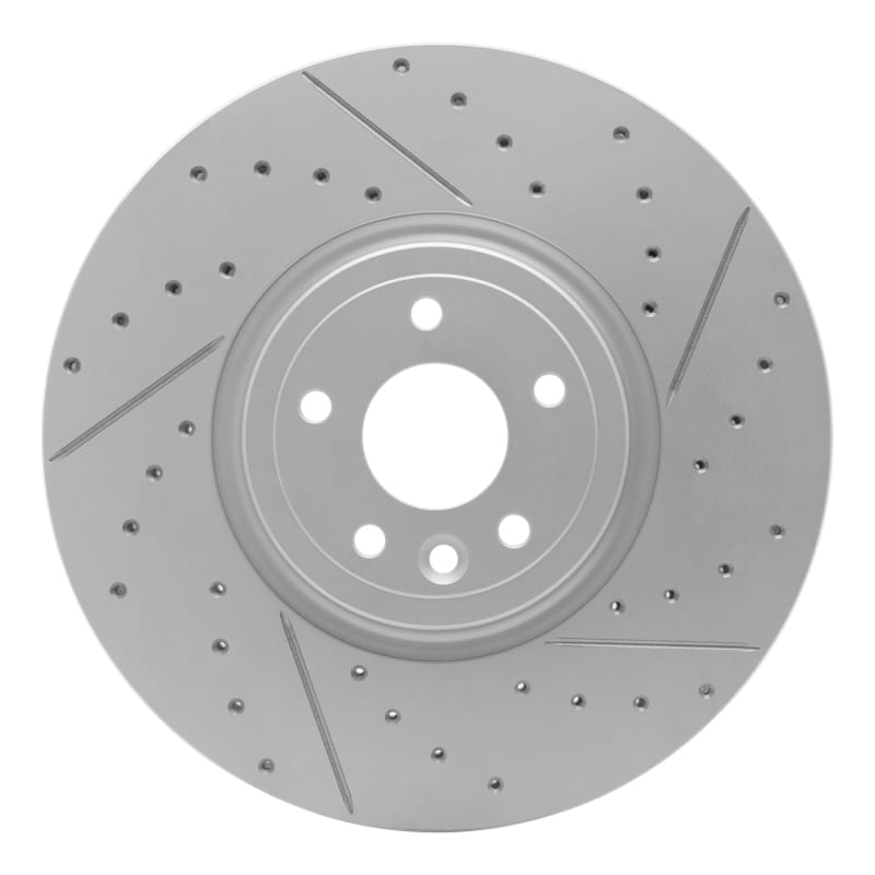 R1 Concepts — R1 16-24 Jaguar Xf Front Right Drilled & Slotted Geo-Carbon Rotor