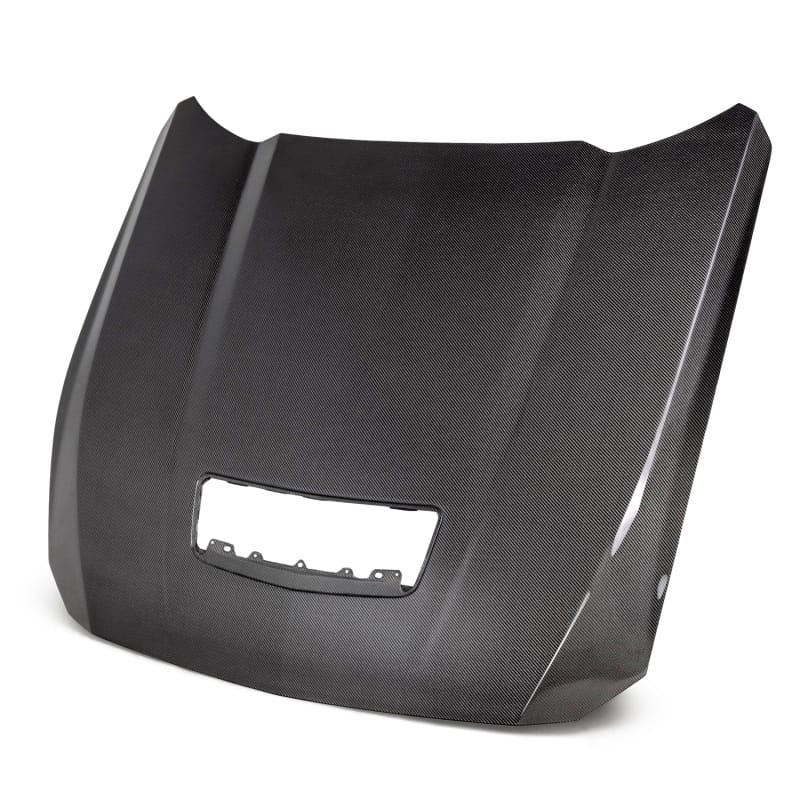 Anderson Composites — Anderson Composites 2024 Ford Mustang Type-OE Double Sided Carbon Fiber Hood