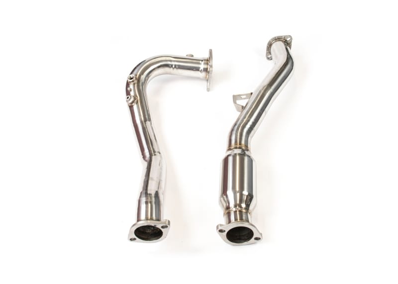 Invidia — Invidia 15-21 Subaru WRX w/ Manual Transmission J-Pipe With Bottom High Flow Cat Down Pipe