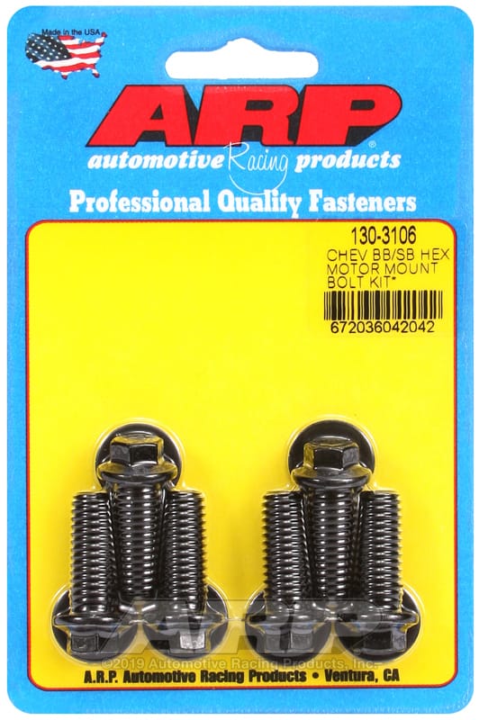 ARP — ARP Chevy Hex Motor Mount Bolt Kit w/ energy suspension Mounts