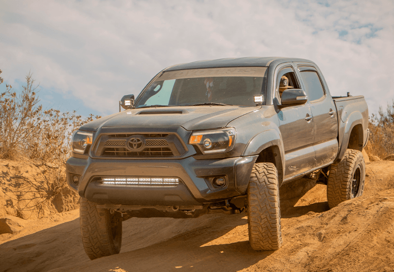 Cali Raised LED — Cali Raised 05-15 Toyota Tacoma Low Profile Led Ditch Light Brackets Kit W/Amber Backlight - Tall