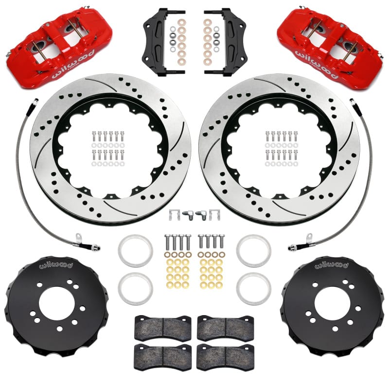 Wilwood — Wilwood 89-98 Nissan 240SX/89-94 Skyline/90-96 300ZX Aerolite 6R Front BBK w/ 14in D/S Rotors - Red