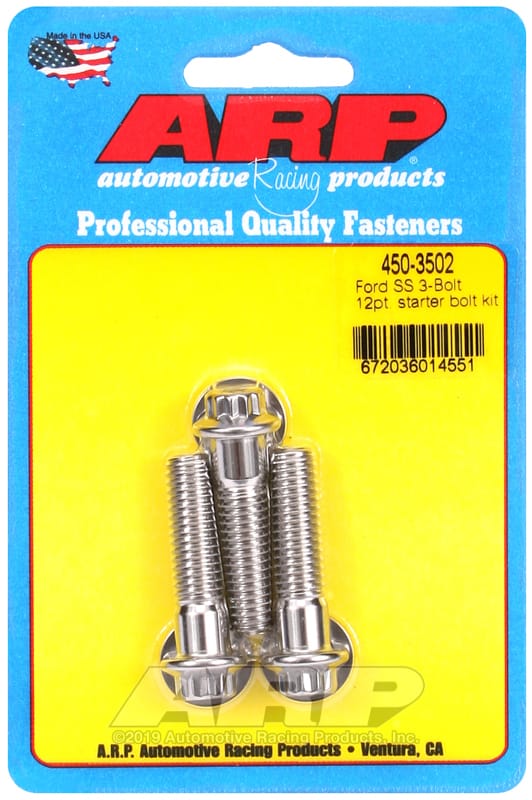 ARP — ARP Ford SS 3-Bolt 12pt Starter Bolt Kit