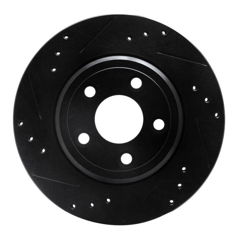 R1 Concepts — R1 00-06 Ford Thunderbird Rear Left Drilled & Slotted Black Brake Rotor
R1 Brake Rotor Drill