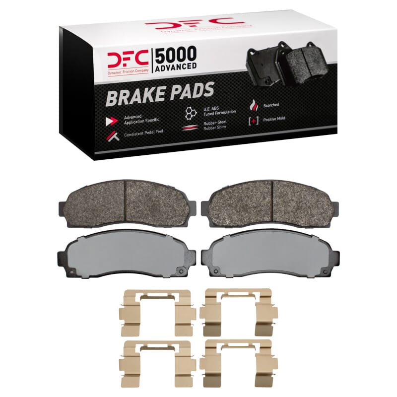 DFC — DFC 03-11 Ford Ranger (USA/Canada) Front 5000 Advanced Semi Metallic Brake Pads and Hardware Kit
DFC Brake Pad Set