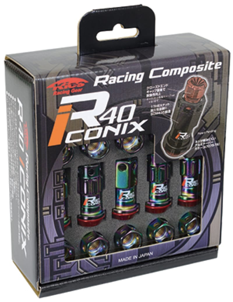 Project Kics — Project Kics 12x1.25 R40 Iconix Lock & Lug Nuts - Neo Chrome w/o Cap (16+4 Locks)