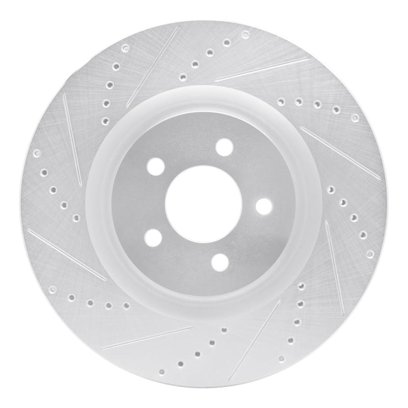 R1 Concepts — R1 07-14 Ford Mustang Front Left Drilled & Slotted Silver Brake Rotor
R1 Brake Rotor Drill