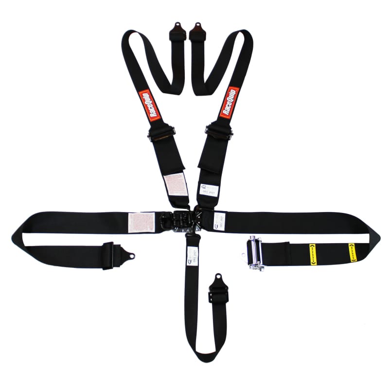 Racequip — RaceQuip L & L 5pt Ratchet HNR Harness Black
