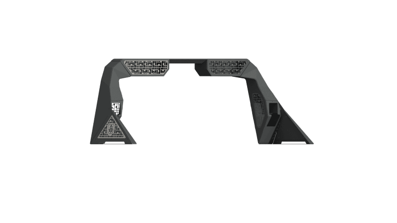 Road Armor — Road Armor 99-20 Ford F-250 iD Headache Rack w/Bedrail Pods/Dual 10in Pod/Brake Lamp Relief/iD - Raw