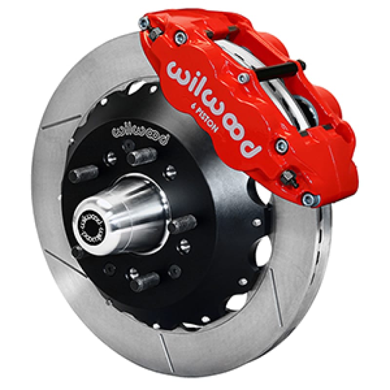 Wilwood — Wilwood 55-57 Chevy Bel Air Superlite 6R Kit, 5 x 4.50in/4.75in Hub - 12.88in Slotted - Red