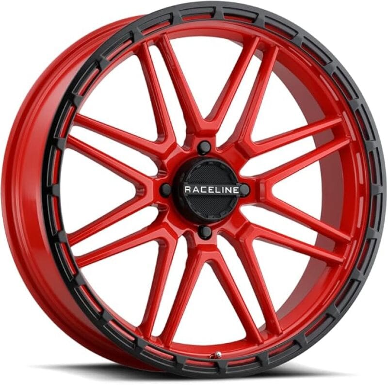Raceline — Raceline A11RB Krank-XL 20x7in / 4x137 BP / 0mm Offset / 110.18mm Bore - Red/Black Wheel