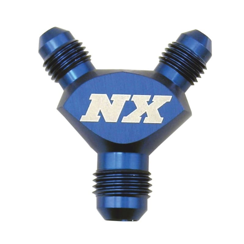 Nitrous Express — Nitrous Express 3AN x 3AN x 3AN Billet Pure-Flo Y Fitting - Blue
Pure-Flo Y Fitting
AdptFitting