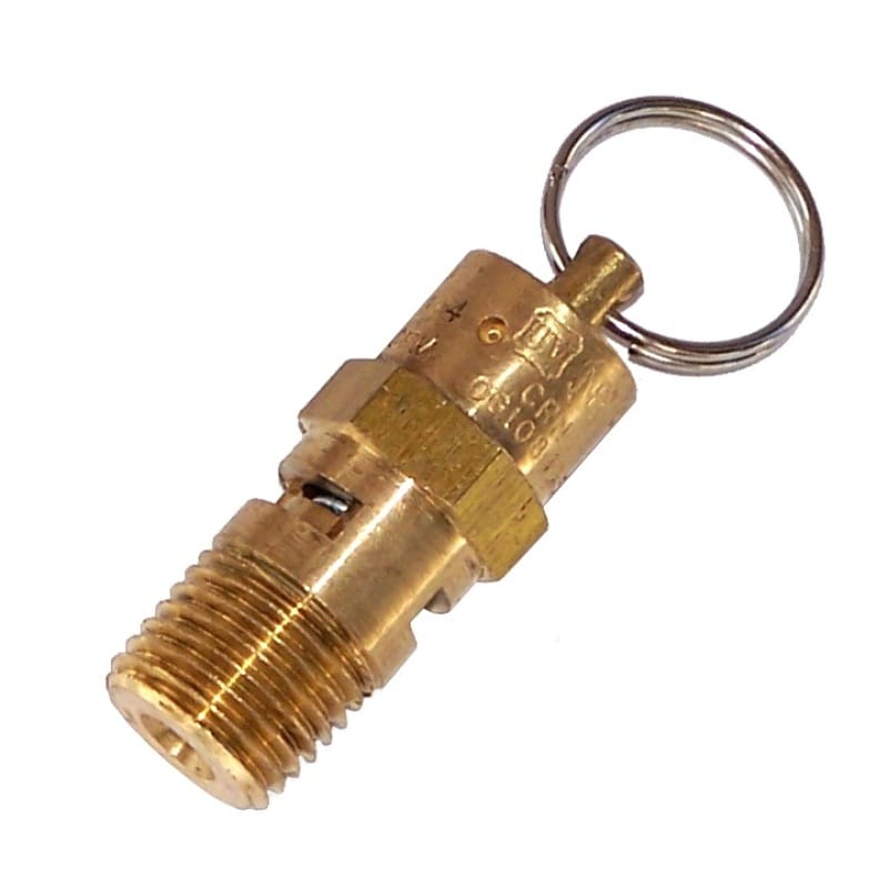 Kleinn Air Horns — Kleinn Safety Valve - 1/4In M NPT - 175 PSI Rated Pop-Off Valve
170 PSI Safety Valve