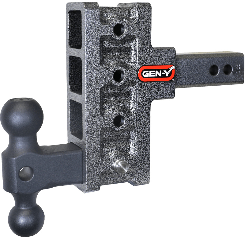 GEN-Y Hitch — Gen-Y Mega Duty 2in Shank 5in Offset Drop 1.5K TW 10K Hitch w/GH-031 Dual-Ball
Drop Hitch