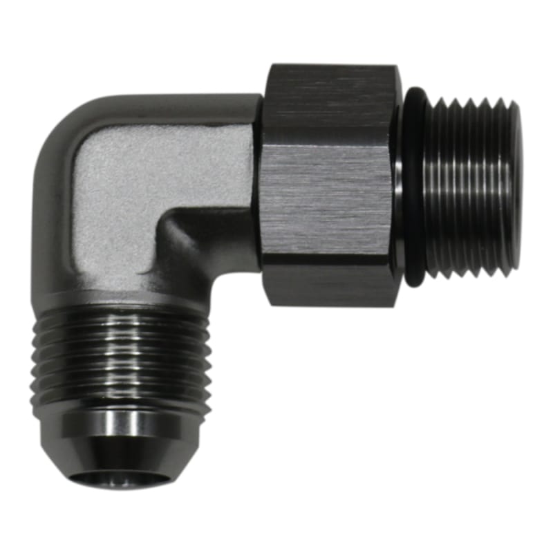 DeatschWerks — DeatschWerks 10AN ORB Male Swivel to 10AN Male Flare 90-Degree Fitting - Anodized Titanium
Lines & Fittings