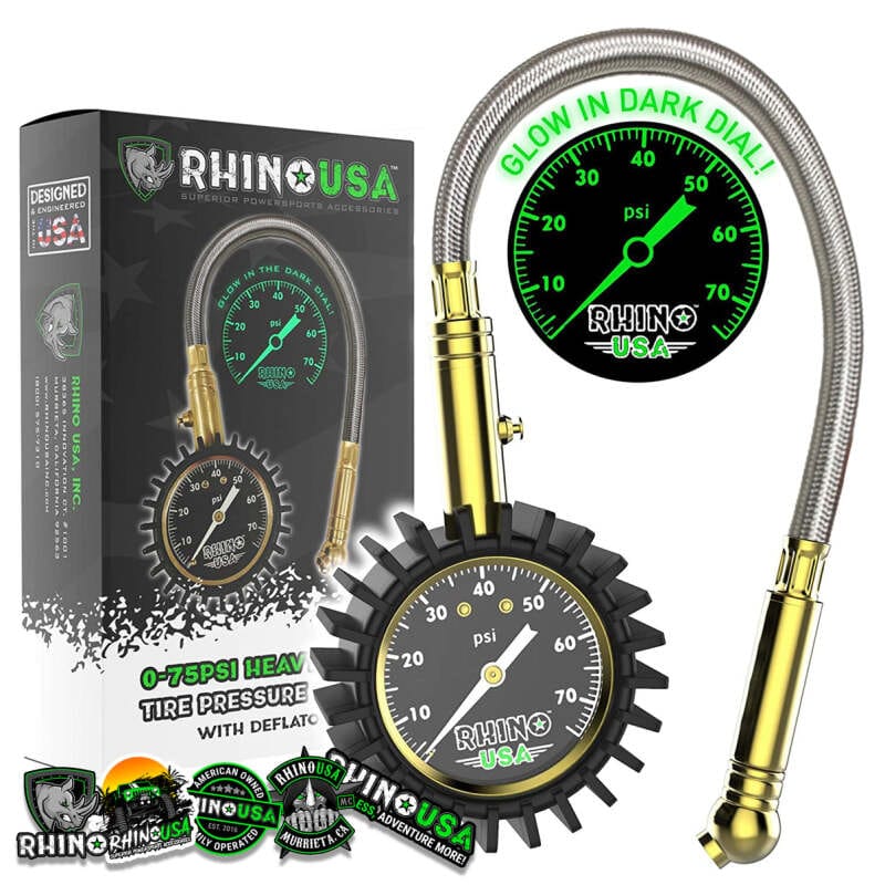 Rhino USA — Rhino USA 75 Psi Analog Heavy Duty Tire Pressure Gauge
Tire Gauge