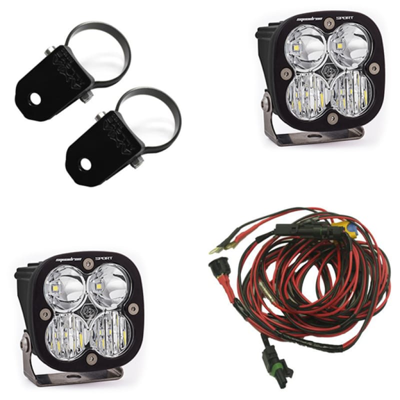 Baja Designs — Baja Designs Squadron Sport Polaris A-Pillar LED Light Pods w/ 2.0in Harness/Mounts Kit