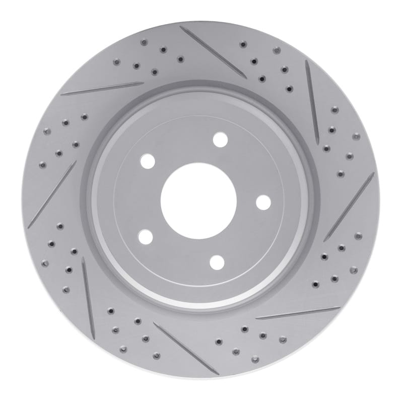 R1 Concepts — R1 06-13 Chevrolet Corvette Rear Right Drilled & Slotted Geo-Carbon Rotor