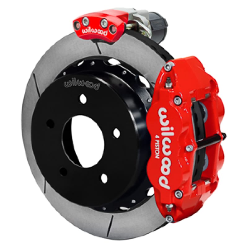 Wilwood — Wilwood 88-98 GM C1500 Superlite Rear Electronic Parking Brake Kit 14in Rotor 3.25in Offset - Red