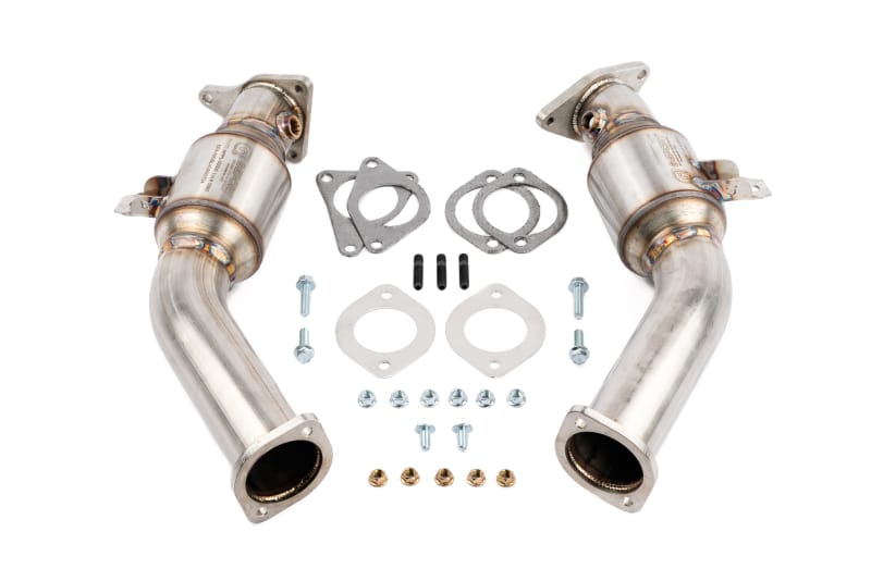 AMS — AMS Performance VR30DDTT Street Lower Downpipes w/GESI Catalytic Converter