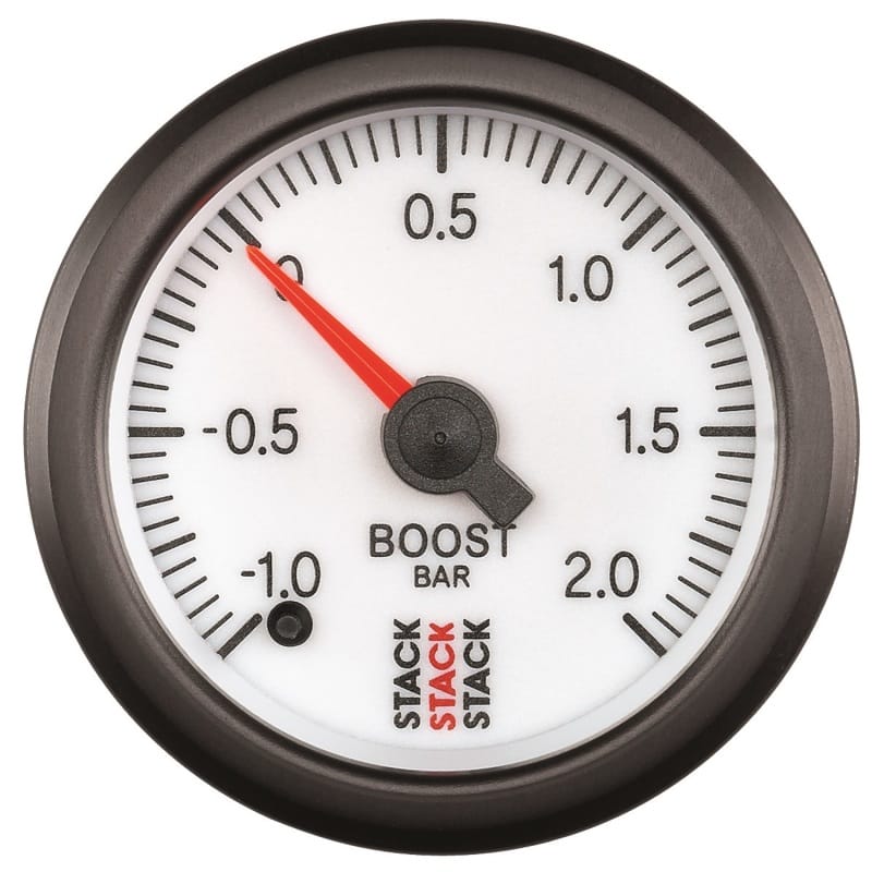 AutoMeter — Autometer Stack 52mm -1 to +2 Bar (Incl T-Fitting) Pro Stepper Motor Boost Pressure Gauge - White
Ga Bst PrStpr W 2Bar