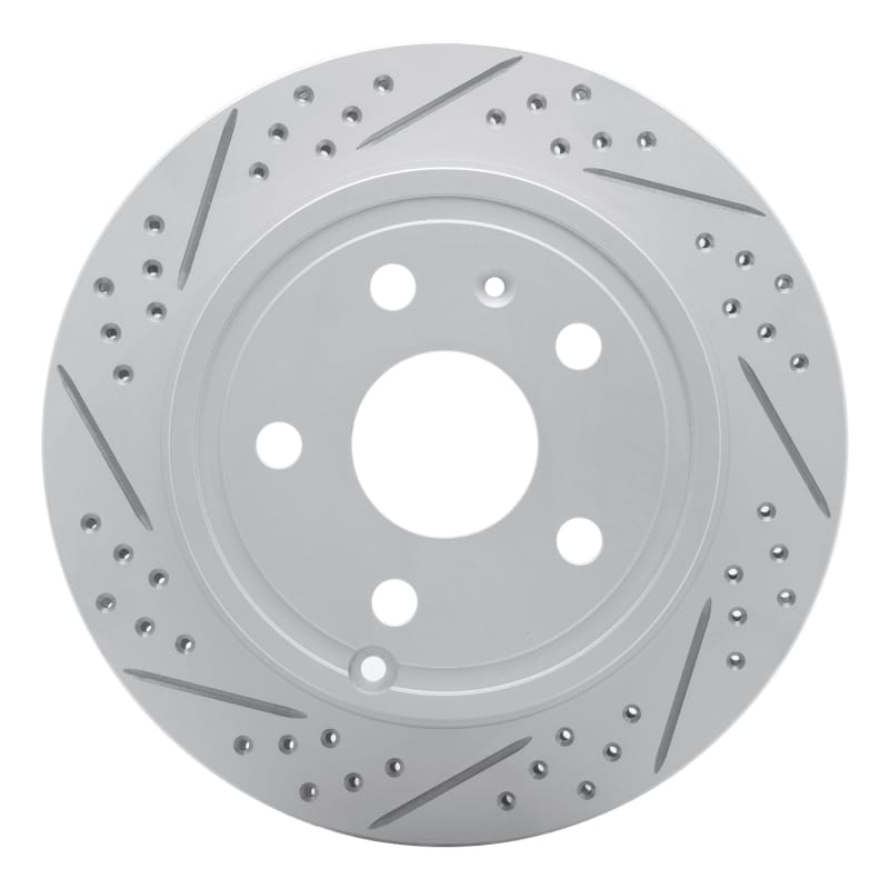 R1 Concepts — R1 10-17 Chevrolet Equinox Rear Left Drilled & Slotted Geo-Carbon Rotor