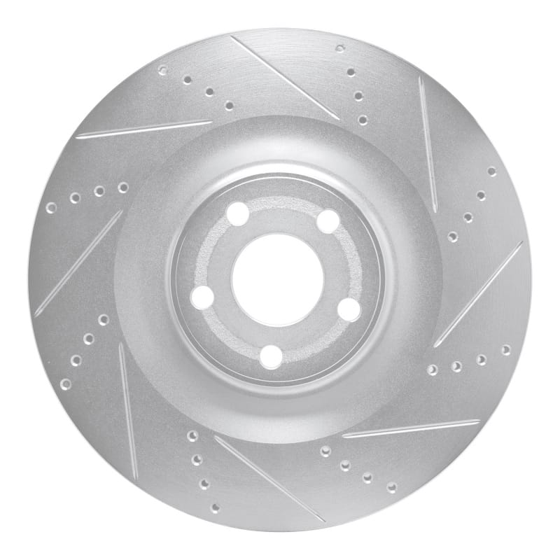 R1 Concepts — R1 2021-2025 Ford Mustang Mach-E Front Right Drilled & Slotted Silver Brake Rotor
R1 Brake Rotor Drill