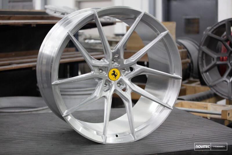 Vossen — Vossen x Novitec NF8 21x10 5x114.3 BP ET32 Brushed Gloss Clear Ferrari 812 Superfast/GTS Front Wheel