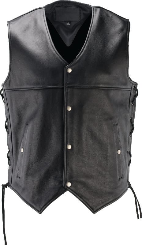 Kuryakyn — Kuryakyn Leather By River Road Old Skool Leather Vest Black - 3XL